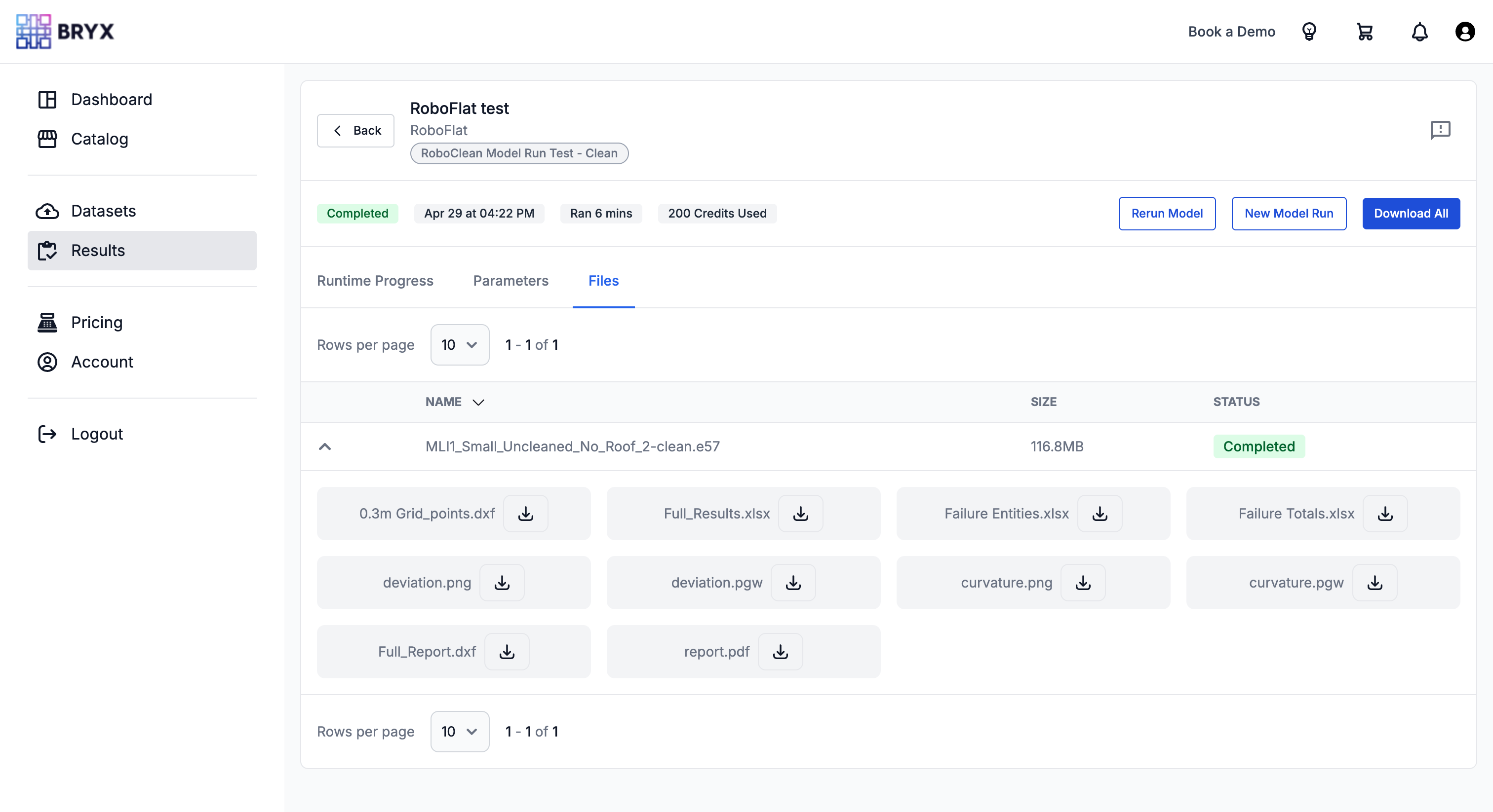 roboflat result detail